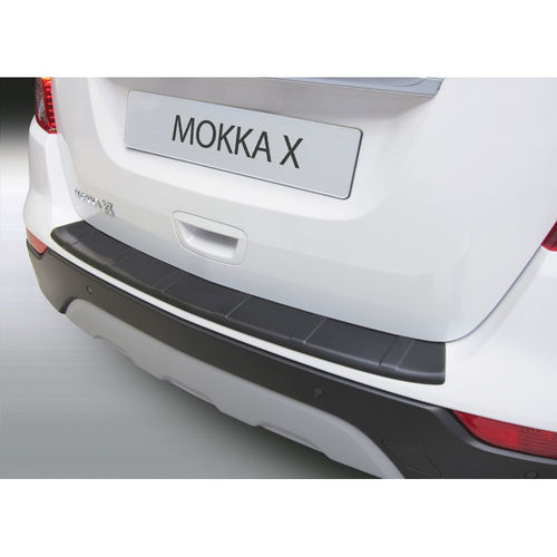 ABS Achterbumper beschermlijst Opel Mokka X 10/2016- 'Ribbed' Zwart