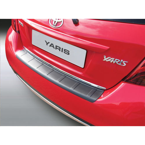 ABS Achterbumper beschermlijst Toyota Yaris 3/5 deurs 2014-2017 'Ribbed' Zwart