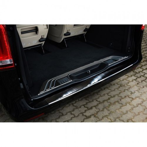 Achterbumper beschermlijst Zwart RVS Mercedes Vito 2014- RIBS