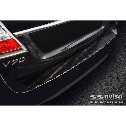 Achterbumper beschermlijst Zwart RVS Volvo V70 2013-2016 RIBS
